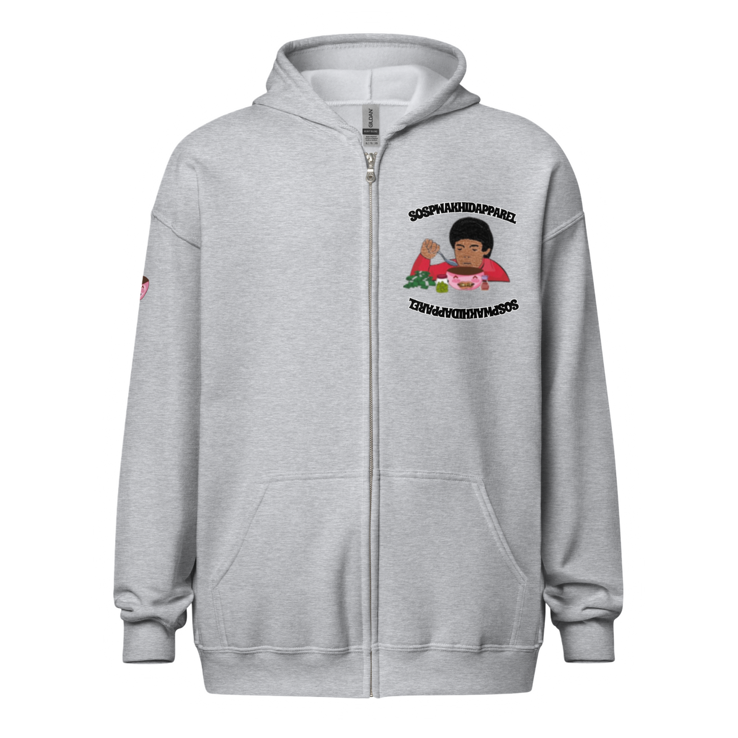 "Sospwa" Zip-Up Jacket