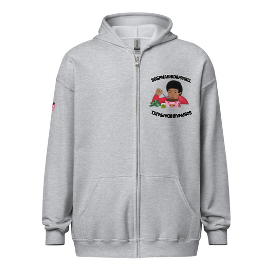 "Sospwa" Zip-Up Jacket