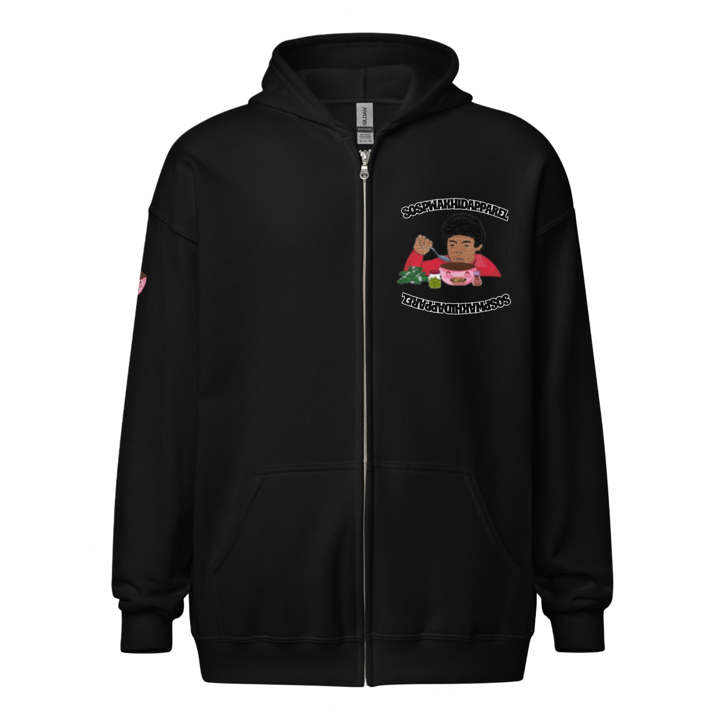 "Sospwa" Zip-Up Jacket