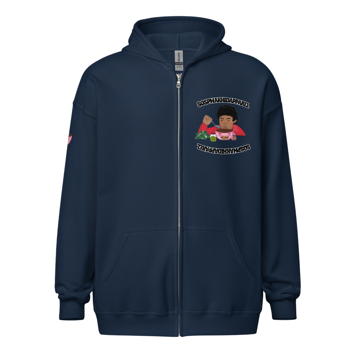 "Sospwa" Zip-Up Jacket