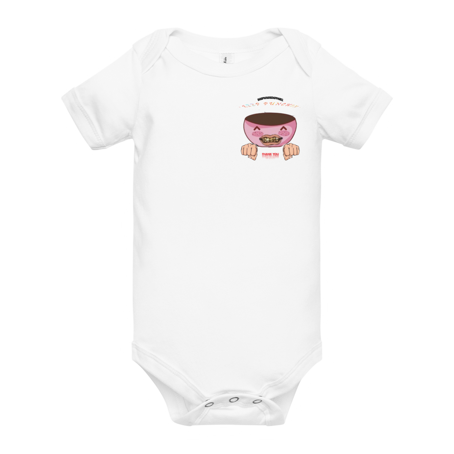 "Keep Punchin'! Sospwa" One-Piece Short Sleeve